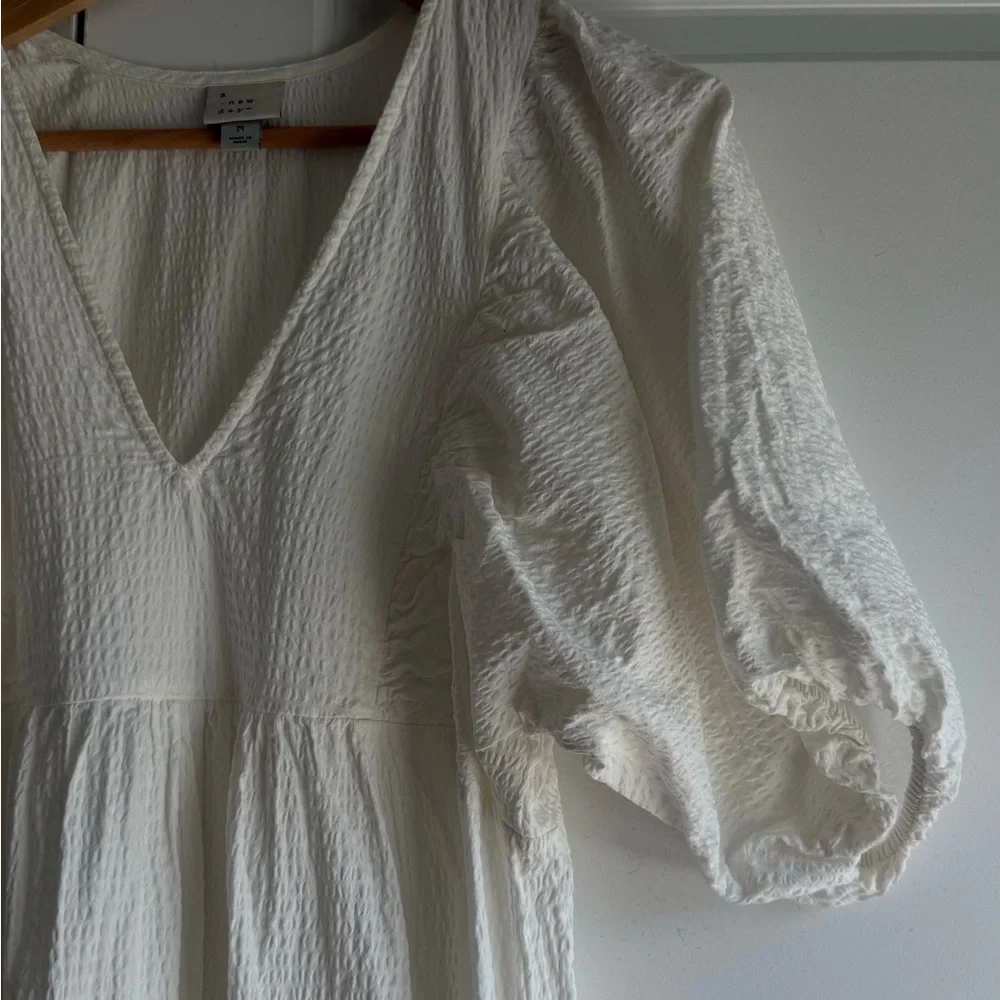 a new day White Puff Sleeve Mini Dress - Picture 2 of 6